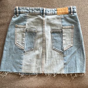 Mini denim skirt